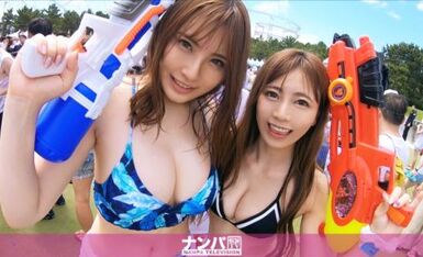 200GANA-2142 ファ●ファ●スプラッシュナンパ！ 某テーマパークで行われたフェスで見つけた水着美女二人組！会場の熱気でテンションMAXだったからすんなりお持ち帰り成功！一人がトイレに立っている間にもう一人を二人がかりでエッチなイタズラを仕掛け、その勢いで4P開始♪ りりか 24歳 OL/ももは 24歳 OL