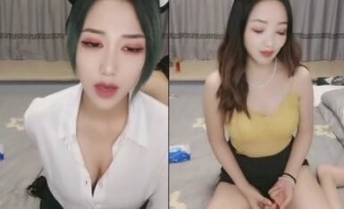 顶级女神跟两个好姐妹一起大秀伺候胖大哥，全程露脸揉捏骚奶子自慰