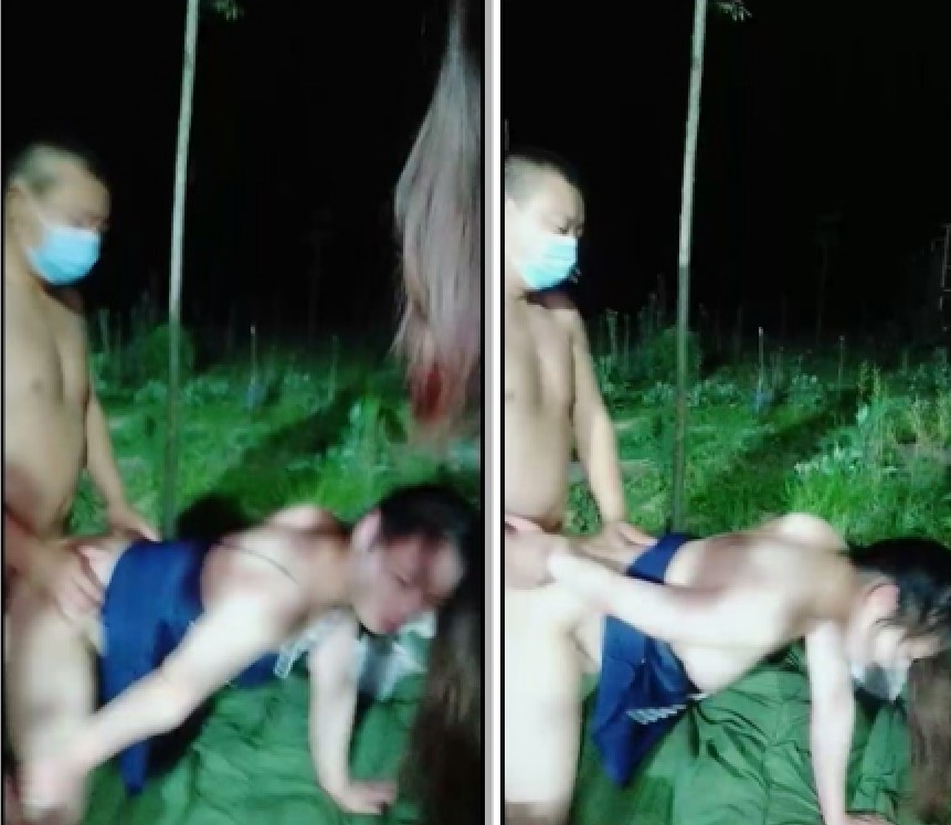 【深夜户外强奸闺蜜】，夏天到了，适合野外群P，两男两女淫乱聚会，小姐妹在空旷田野肆意狂叫