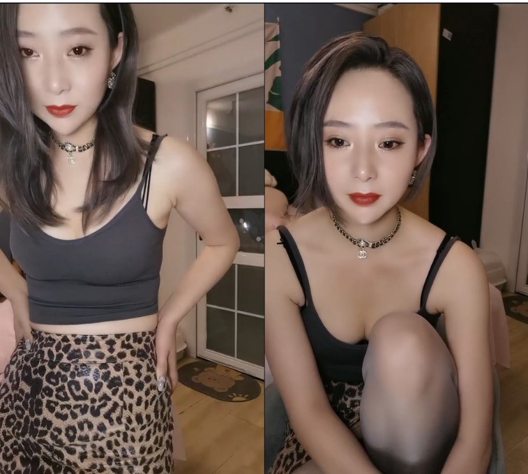 浓妆妖艳美御姐！气质超棒！豹纹包臀裙灰丝，情趣装拨开内裤掰穴，沙发上骑乘位，爆操无毛骚逼