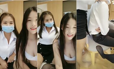 故意約同事賓館談工作,男的心照不宣來赴約,沒想到妹子來月經,只能艹豐滿閨蜜,大呼上當