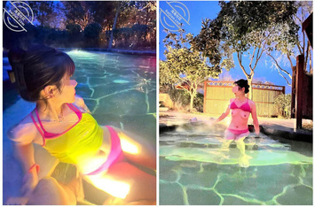 海角社區泡良大神【我的母狗房東】溫泉門和美女房東泡溫泉，當著大家面內射就是刺激，無視路人