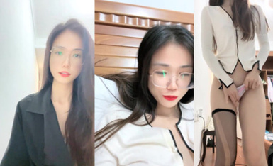 高顏值眼鏡娘@聽者藐藐(妮妮這呢) 尺度福利秀 (1)