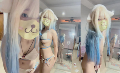 灬二次元少女~【少蘿沒人愛】宿舍乳夾~脫衣舞~道具自慰秀 (4)