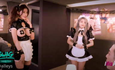 Alleys貝拉 SWAG【女優咖啡廳主人請瘋狂抽插我吧_ft_米砂】一對超大號車燈非常給力