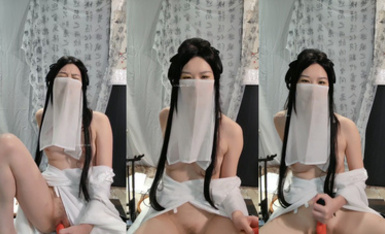 2024年2月新作，才華橫溢，寫毛筆字古裝騷舞【繁華女主角我在上戲學表演】最亮眼的新星，女神膚白貌美，讓人流口水 (8)