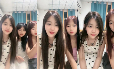 【甜心寶寶穎】19歲女大生帶閨蜜下海~仨人全脫了!揉奶玩… (4)