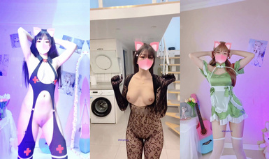 推特極品福利姬，可甜可鹽女神【小仙雲】最新9月新番，各種情趣制服裸舞漸變，道具紫薇，滿滿擼點 (1)