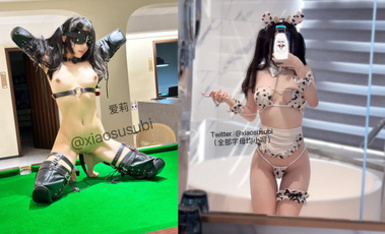 超嫩極品可愛小母狗『愛莉兔m』放學後和哥哥去吃飯，bb里塞著假牛牛被上菜的姐姐看見了～給爸爸當可愛的性奴小狗