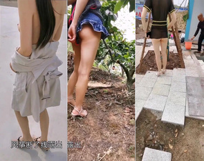 【12月無水印重磅】，推特極限露出天花板，反差婊【風箏斷了線】福利，各種戶外人前露出，勾引老頭，3P（2）