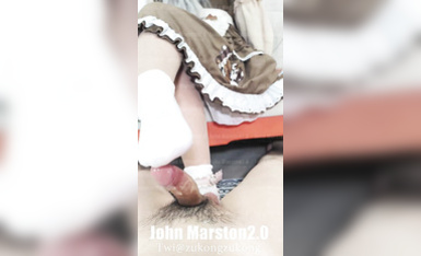 【johnmarston】肉絲白襪Lo娘足交_2