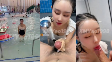 【汐夢瑤_XMYao1998】4月9日作品《淫糜湯泉》戶外游泳池更衣室做愛，口爆顏射