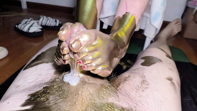 金粉足交——足交阿亚系列