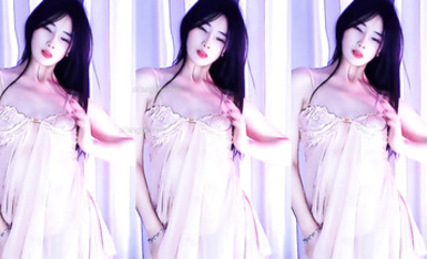 10月10日內購，萬元定製斗魚老牌顏值女神【阿籬】徹底放開了，三點全漏清晰懟穴 (1)