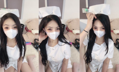 熊貓娃娃 高冷巨乳女神 護士裝誘惑 摳逼自慰 (3)