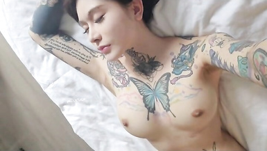 狂野紋身，霸氣陰環高顏值網紅，完美身材，福利片段流出，隨便看看 (2)